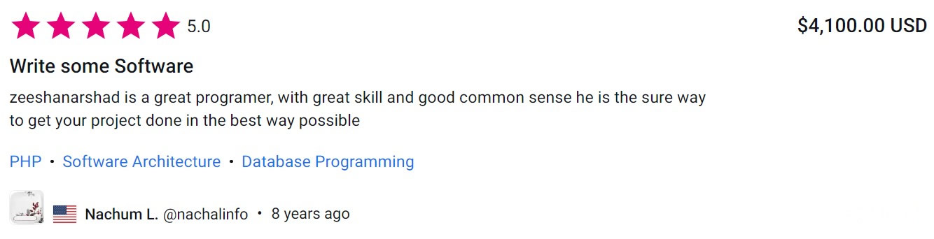 Zeeshan Arshaad is a great programmer, with great skill and good common sense. He is sure way to get your project done in best way possible.